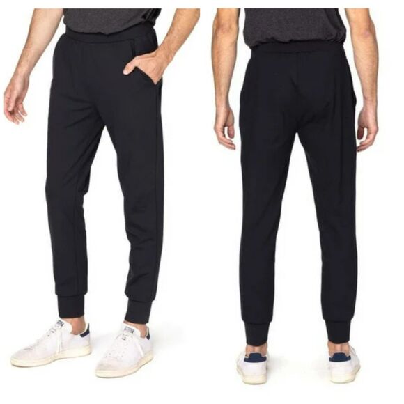Threadfast Apparel 380P Mens L Impact Jogger Pants Black Gym Run Workout Unisex - Picture 1 of 12